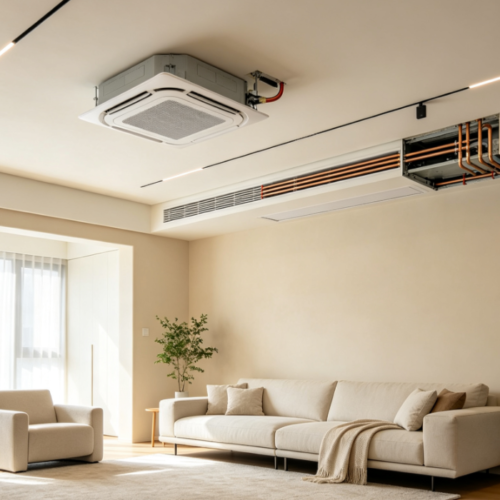 Ceiling-Mounted Air Conditioning Installation